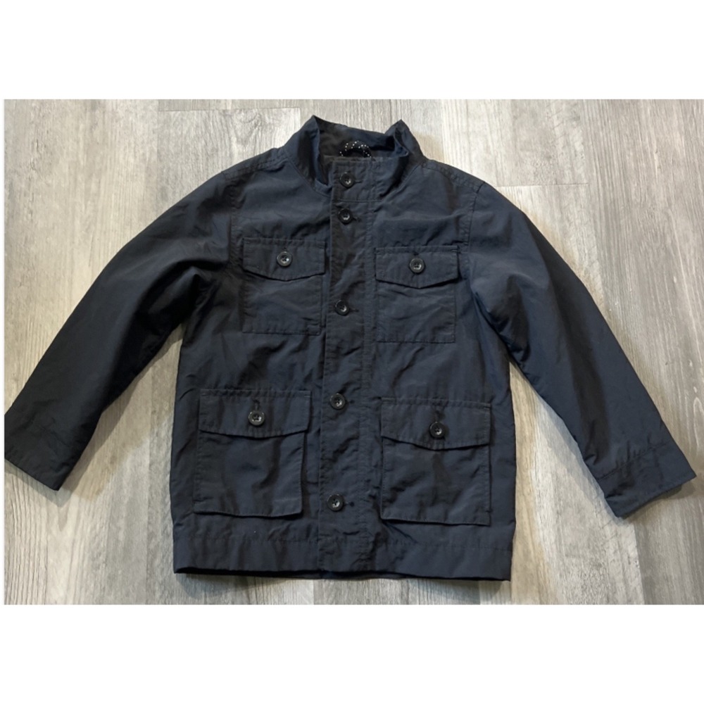 Old Navy Tech Field Jacket Utility Boys XS 5 Black Jack S/220670-00 Military
